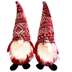 Xmas House Red & White Gnomes Home Decor